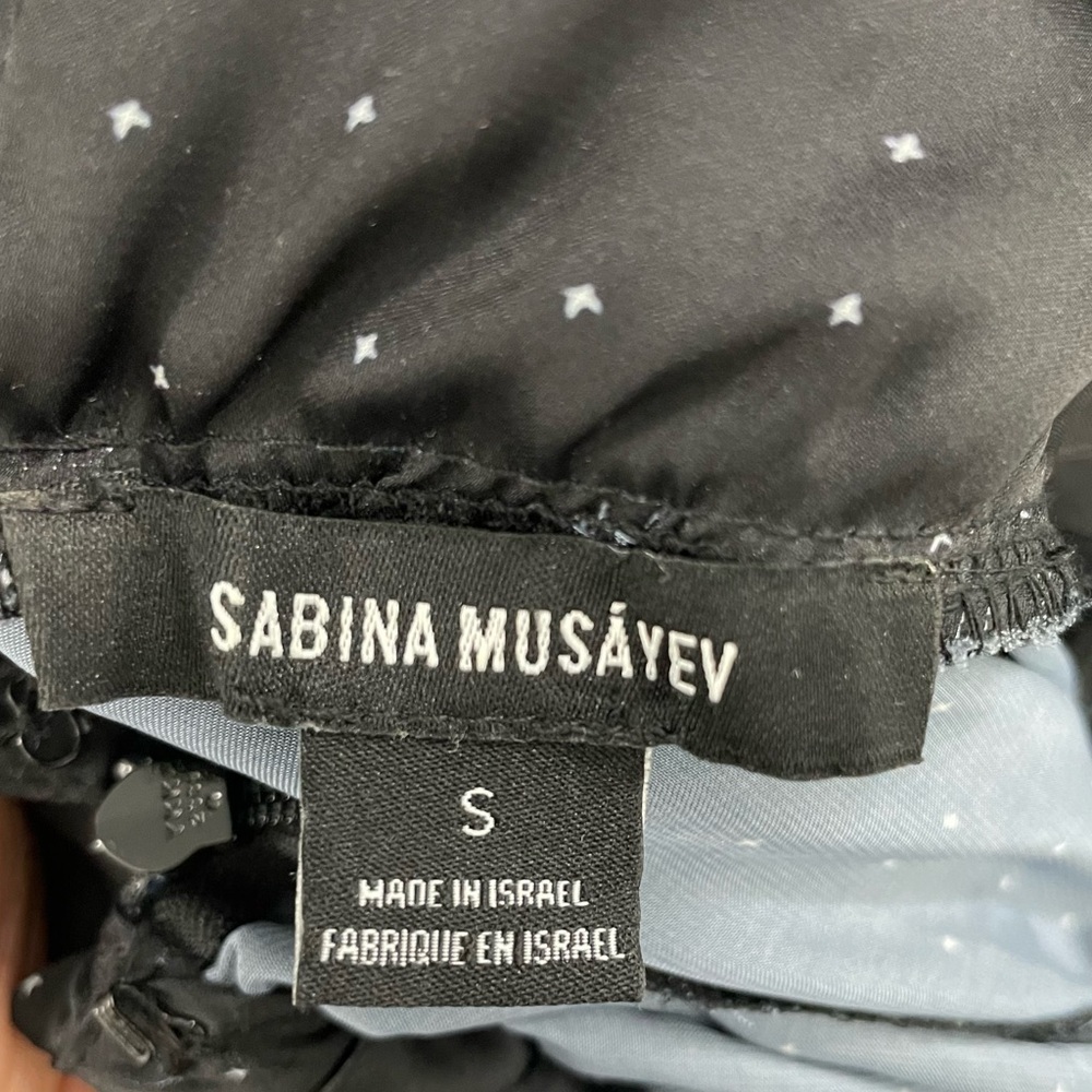 Sabina Musayev Teagan Satin Asymmetrical Handkerchief Dress - Picture 9 of 10
